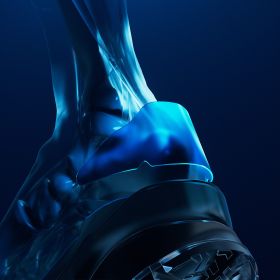 Kopfhörer, ohrumschlungen, bläulich, Goggles, transparente Riemen