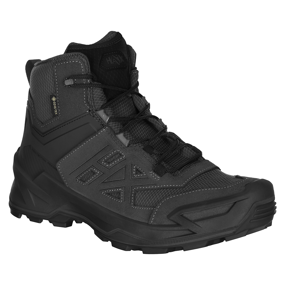 Stiefel, Laufschuh, Gummisohle, Dunkelgrau, Gore-Tex