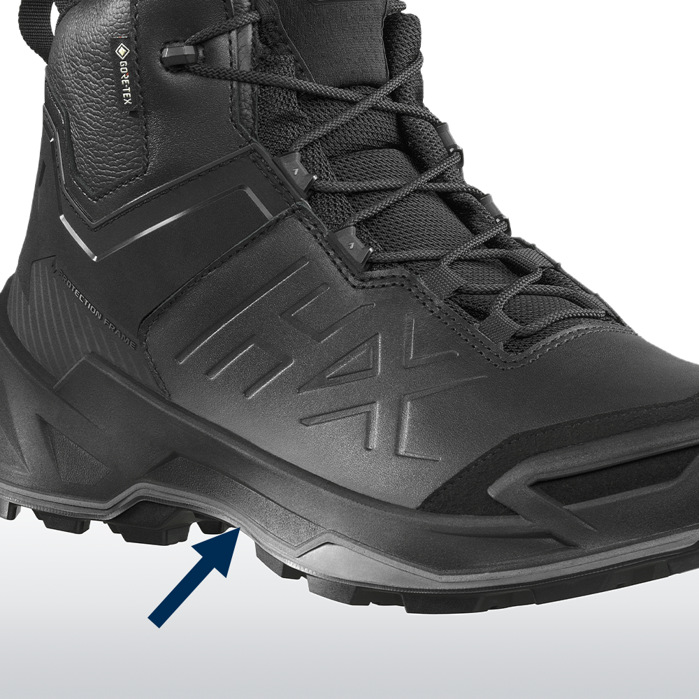 Stiefel, Wanderschuh, Gummisohle, Gore-Tex, Schwarz