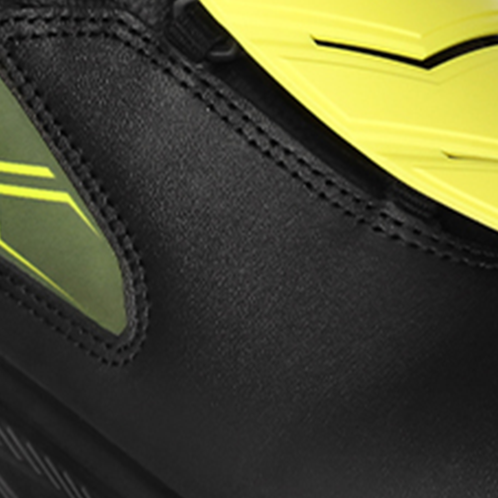 Schuh, Sneaker, Gummi-Auge, Neon Gelb, Schwarz